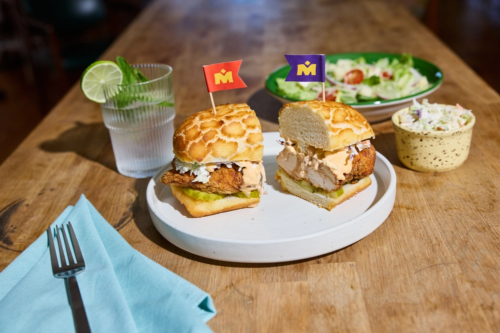 Dutch Crunch Sandwiches with Flags