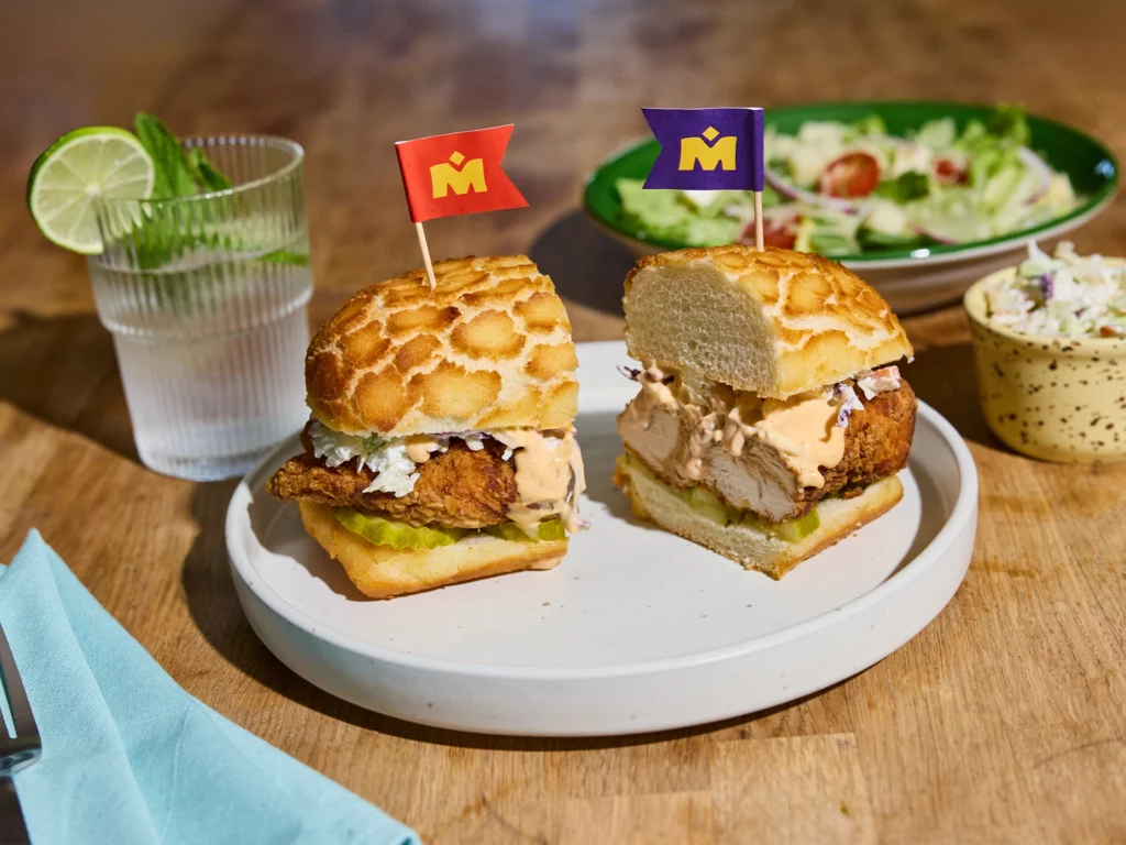 Recipe photo of Chicken Sando Sandwich on a plate.